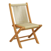 Kala Folding Teak Chair with Sage Rope