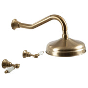 Alamo Shower and Tap Set, Satin Brass PVD