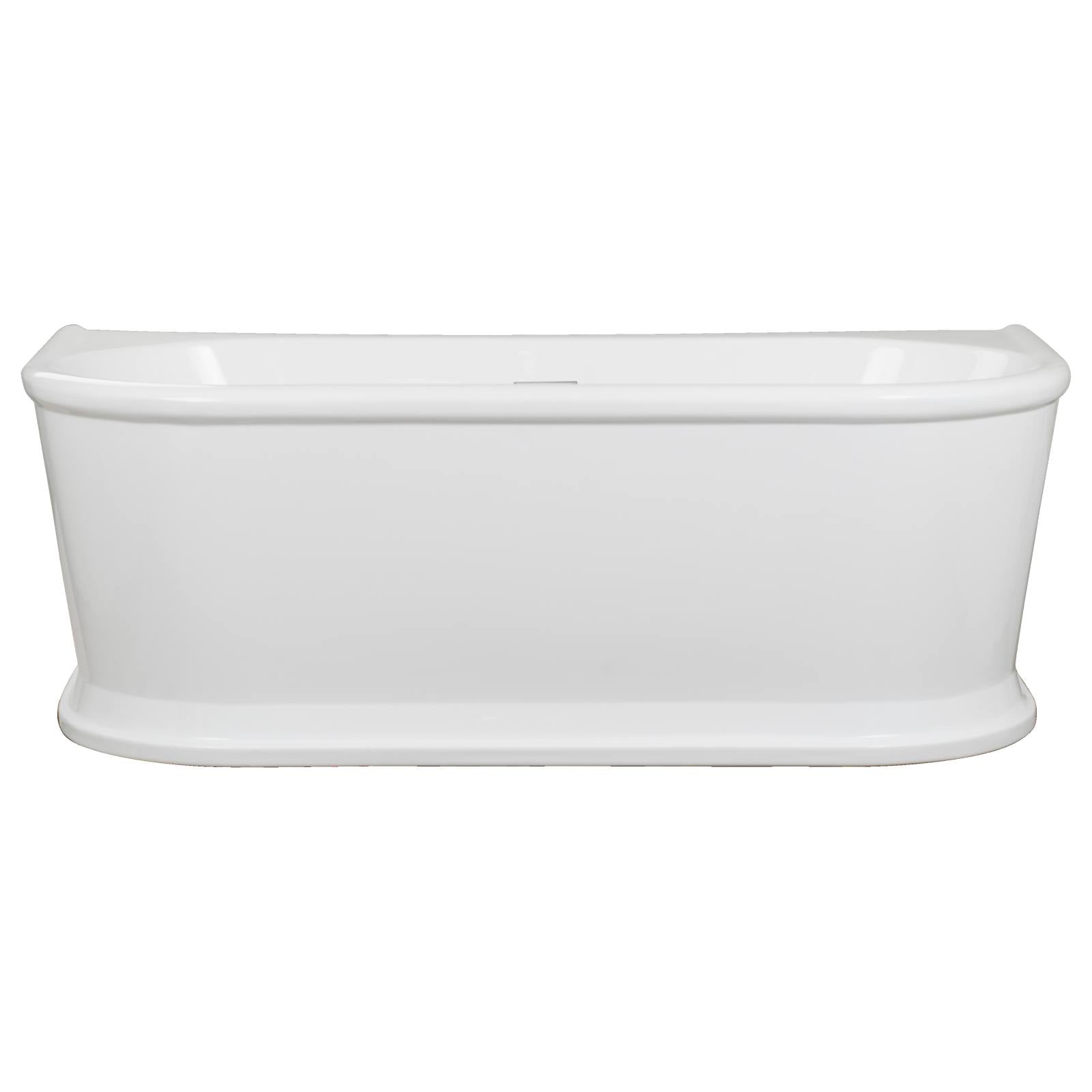 Morolo 170cm Back-to-Wall Acrylic Bath, Gloss White