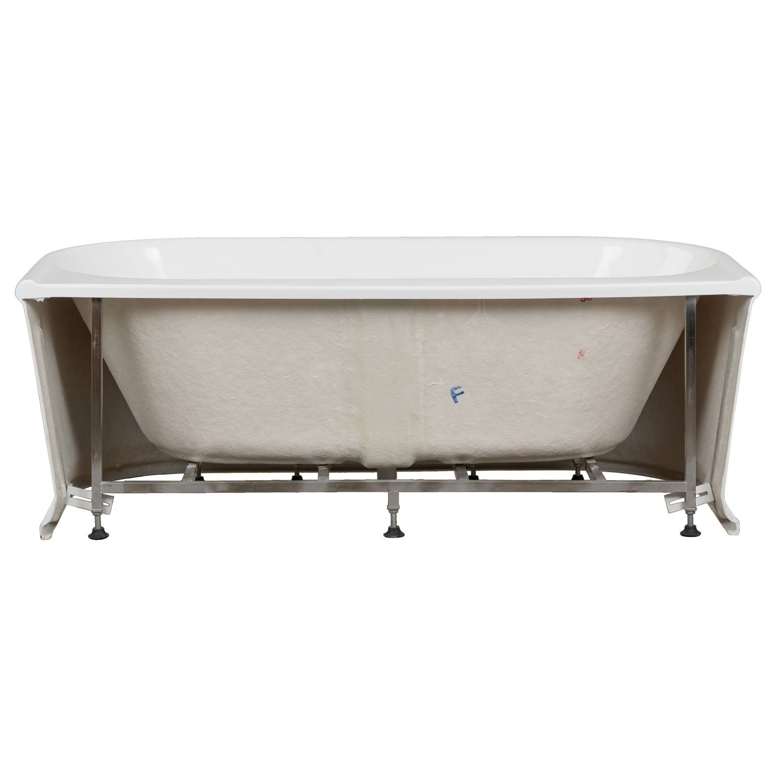 Morolo 170cm Back-to-Wall Acrylic Bath, Gloss White