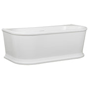 Morolo 170cm Back-to-Wall Acrylic Bath, Gloss White