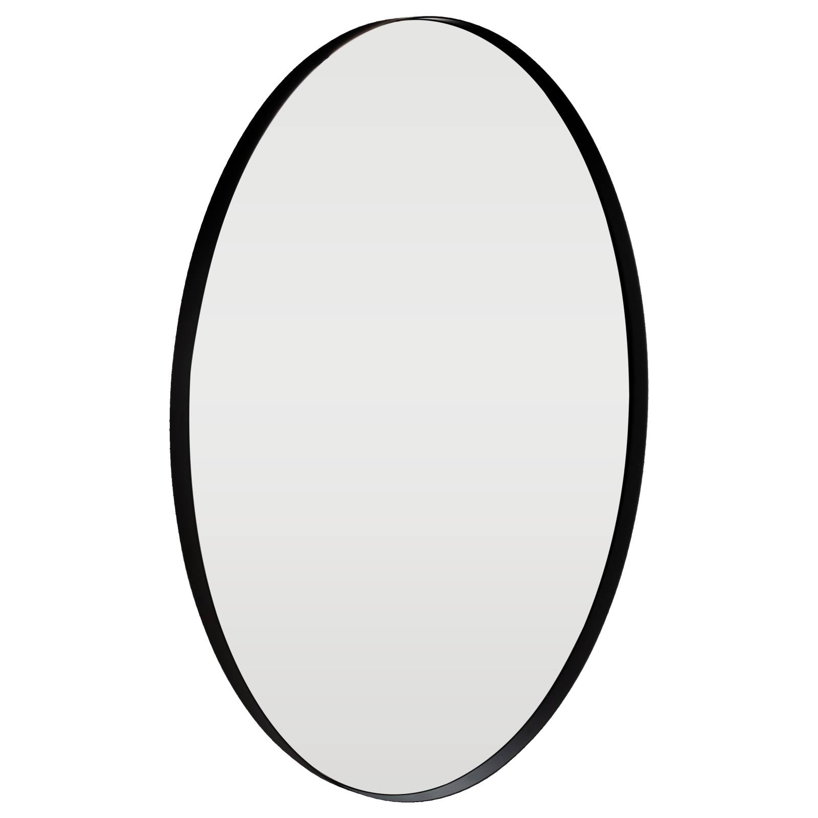 Bardo Oval Mirror, Matte Black