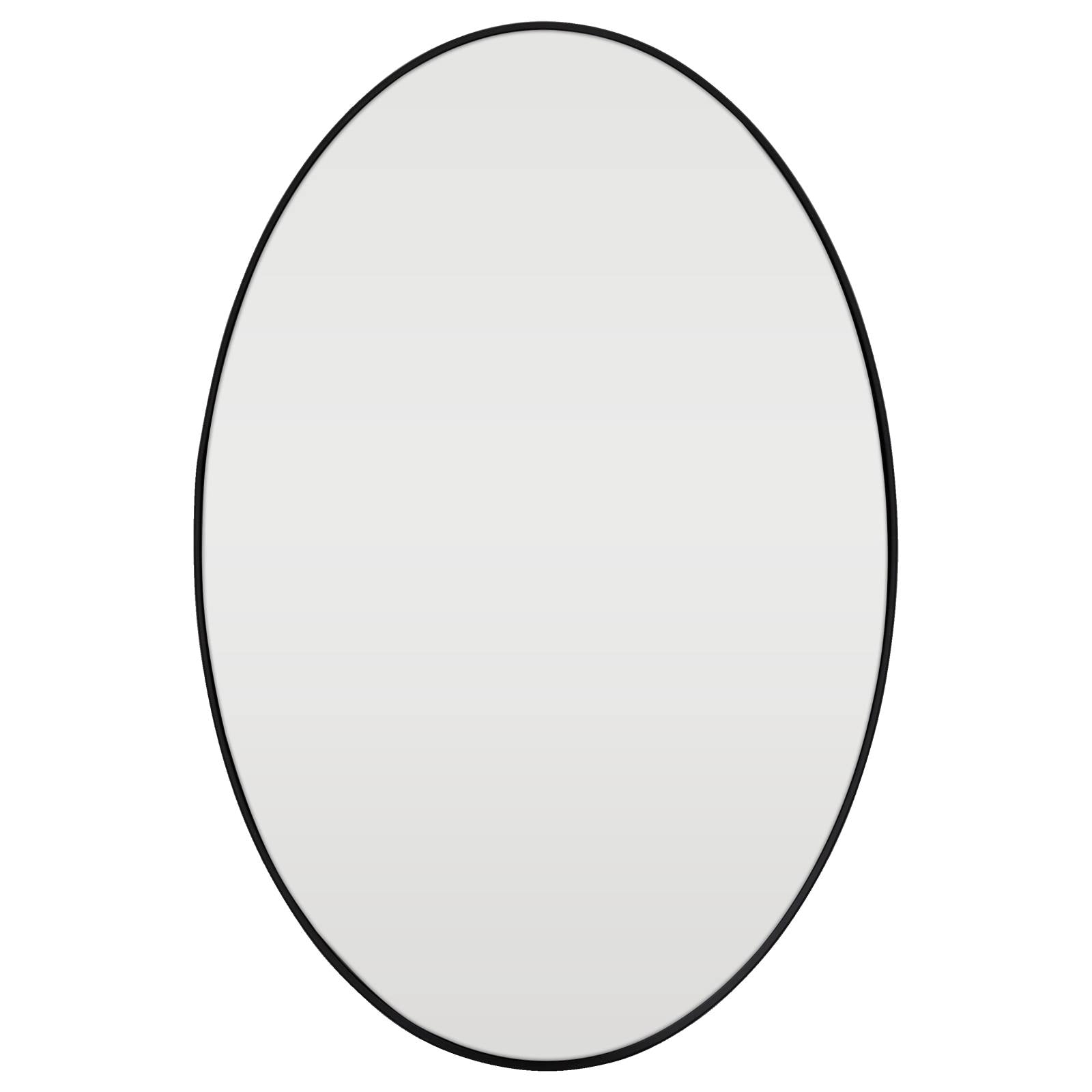 Bardo Oval Mirror, Matte Black