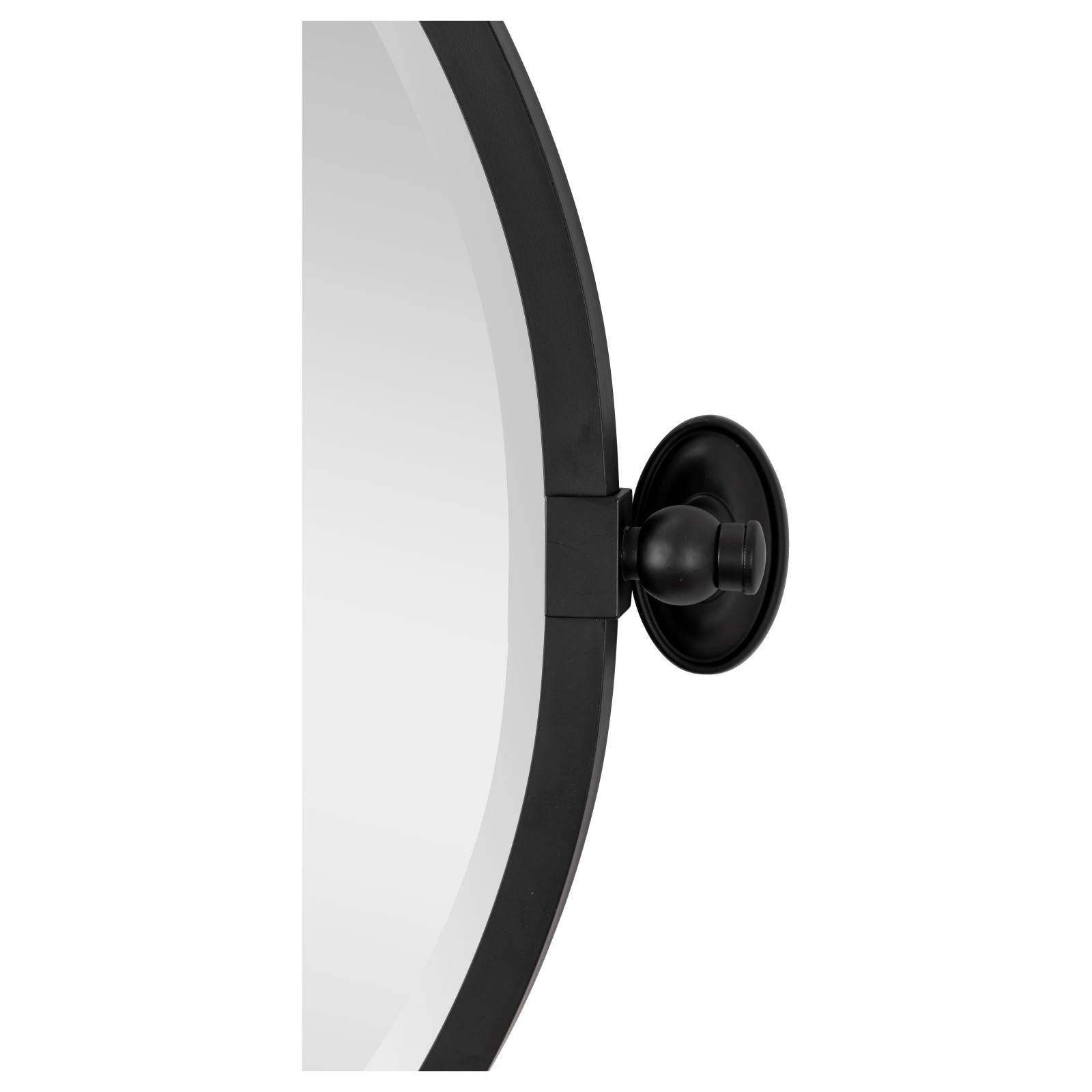 Leda Oval 48x60cm Tilt Mirror, Matte Black