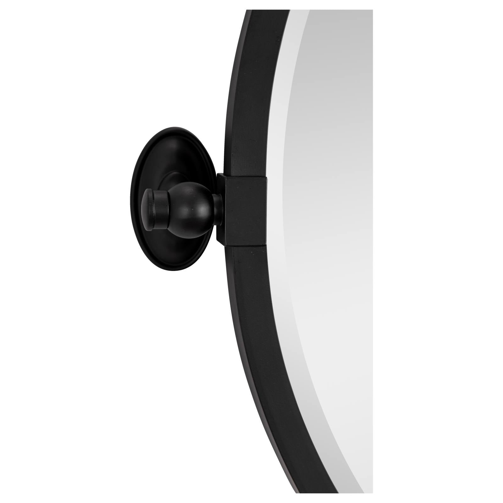 Leda Oval 48x60cm Tilt Mirror, Matte Black
