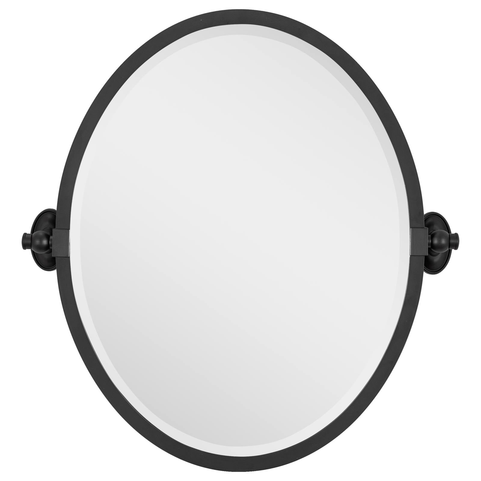Leda Oval 48x60cm Tilt Mirror, Matte Black