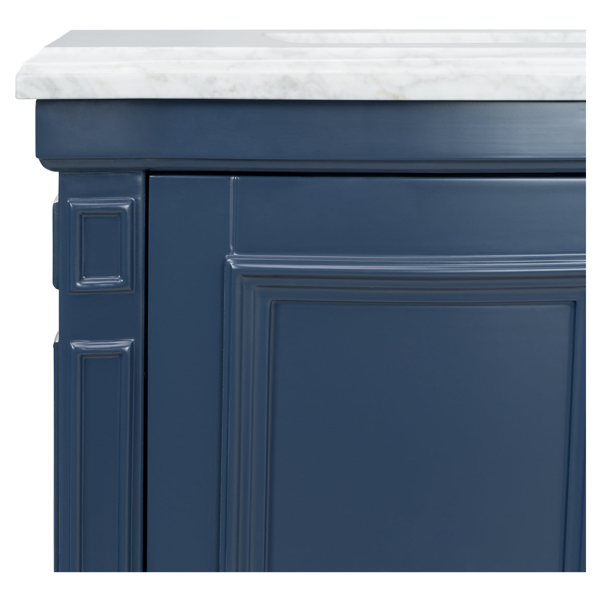 Montana Small Marble Top Single Vanity, Navy Blue