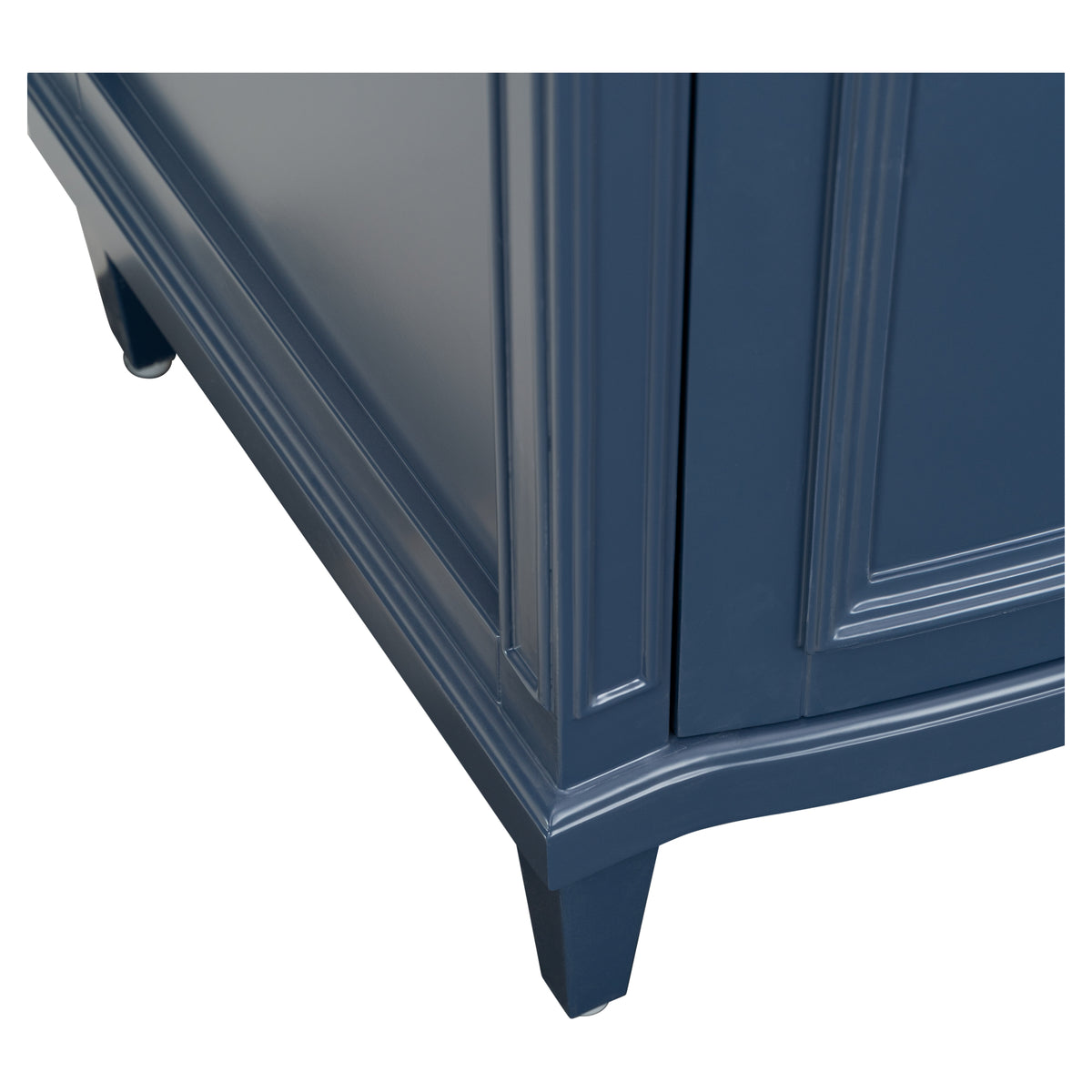 Montana Small Marble Top Single Vanity, Navy Blue