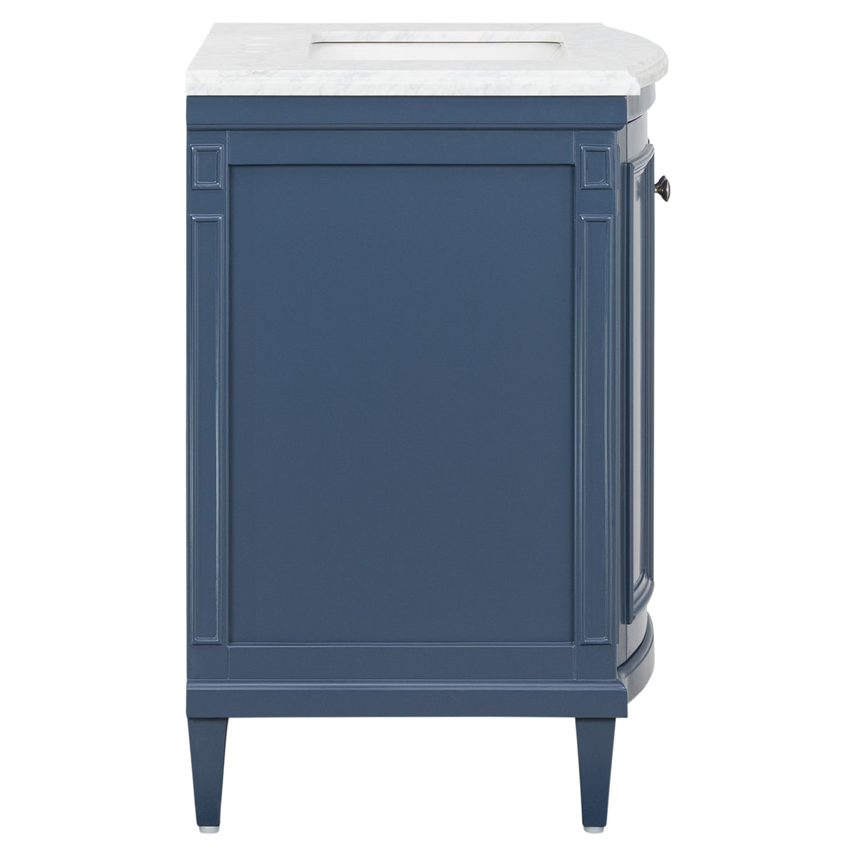 Montana Small Marble Top Single Vanity, Navy Blue