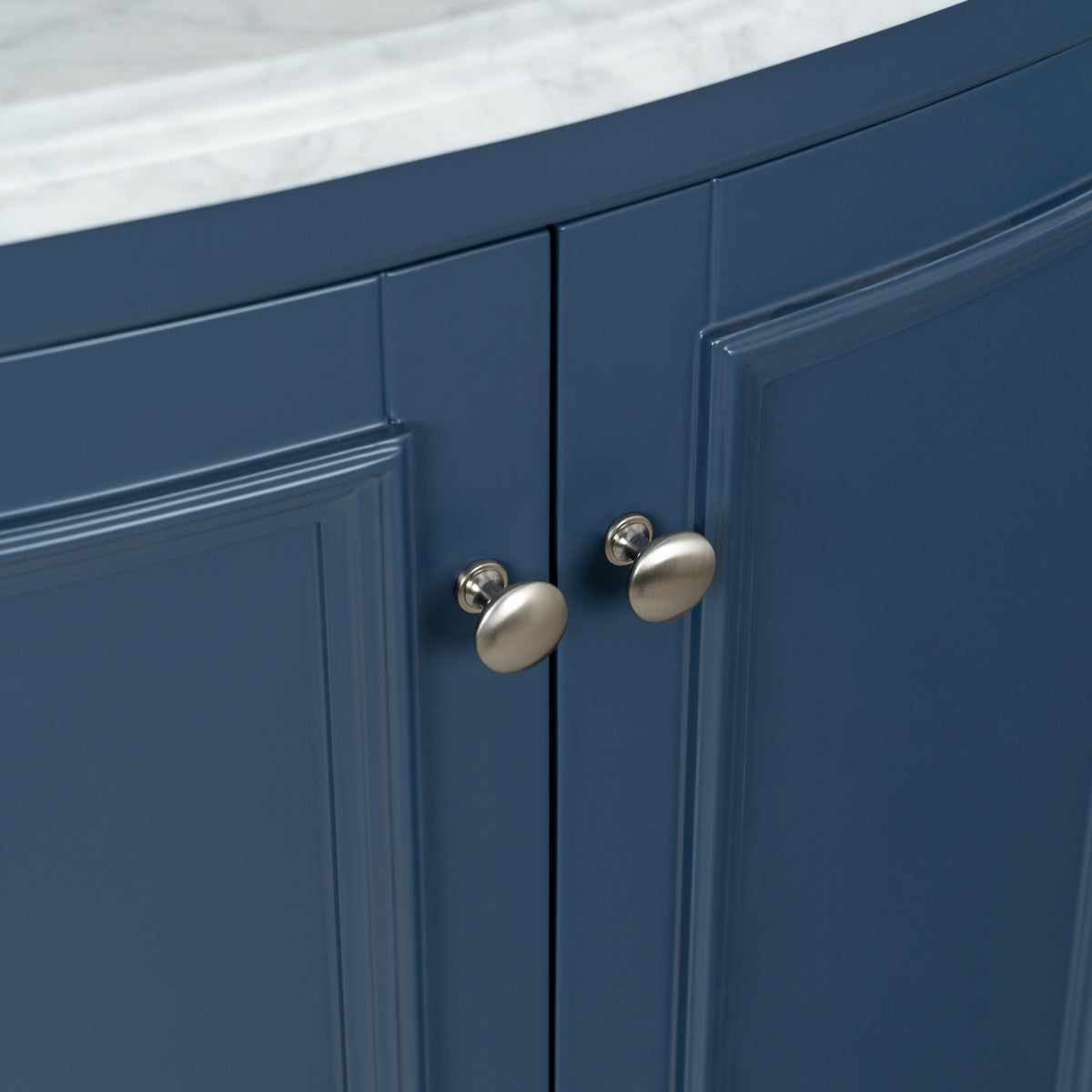 Montana Small Marble Top Single Vanity, Navy Blue