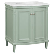 Montana Small Marble Top Single Vanity, Vintage Olive