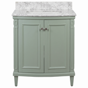 Montana Small Marble Top Single Vanity, Vintage Olive