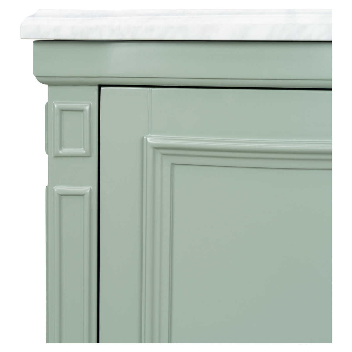 Montana Small Marble Top Single Vanity, Vintage Olive