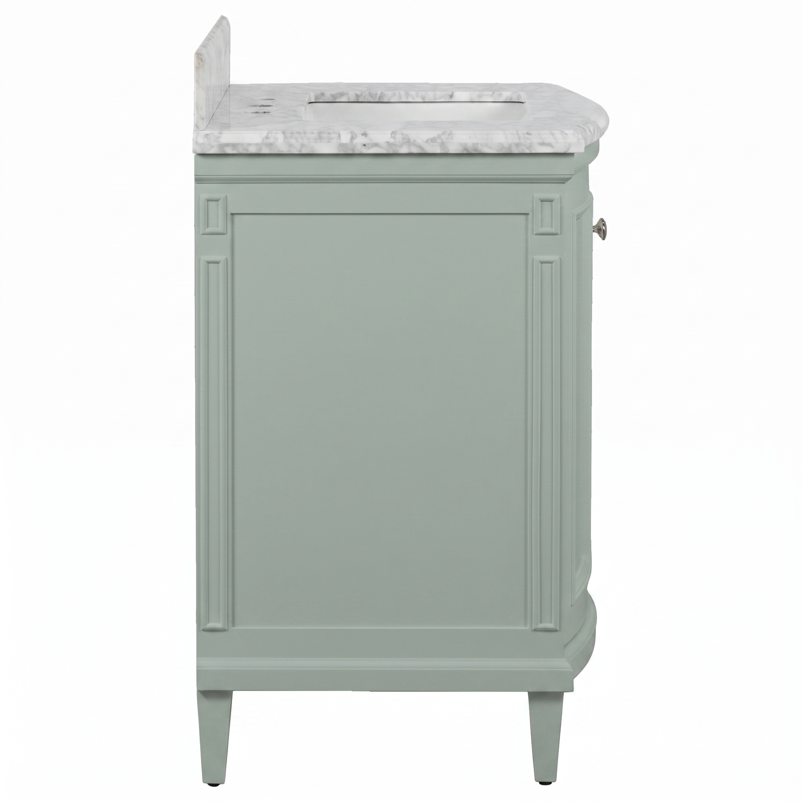 Montana Small Marble Top Single Vanity, Vintage Olive