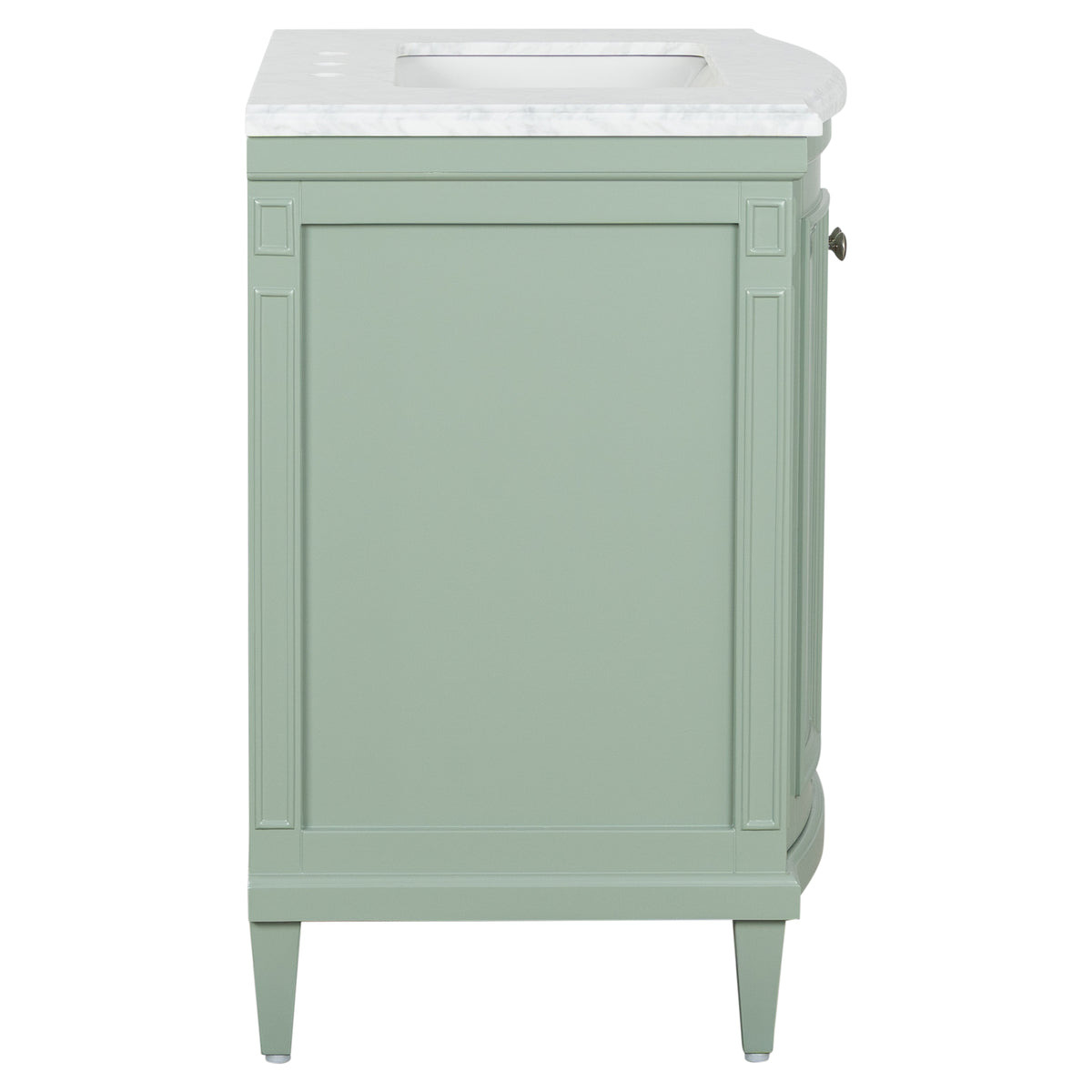 Montana Small Marble Top Single Vanity, Vintage Olive