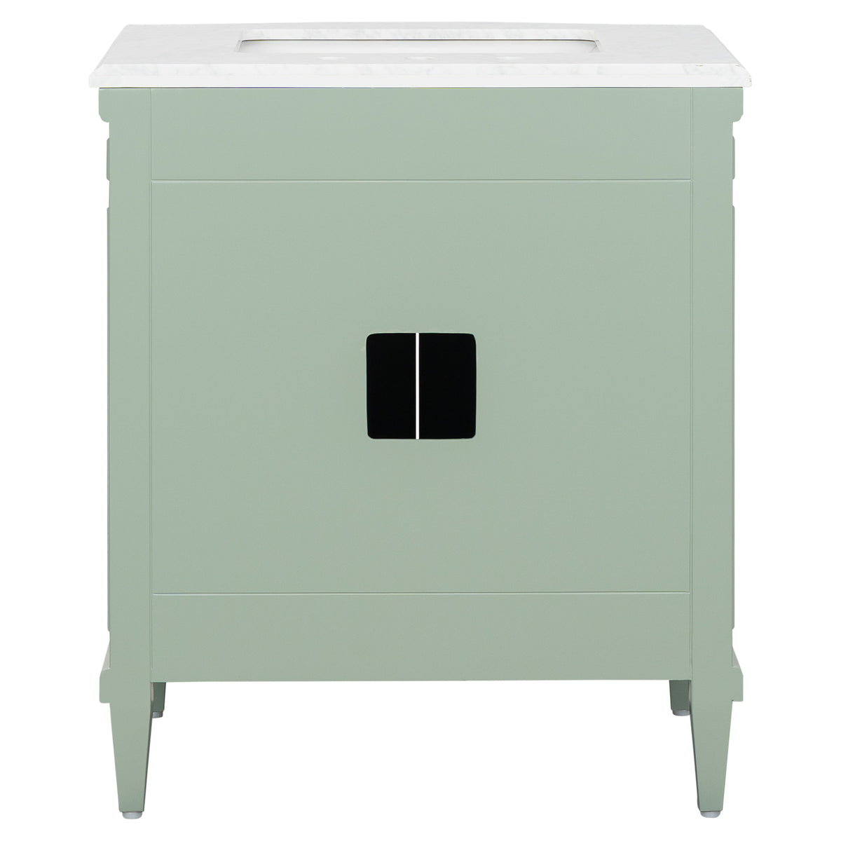 Montana Small Marble Top Single Vanity, Vintage Olive