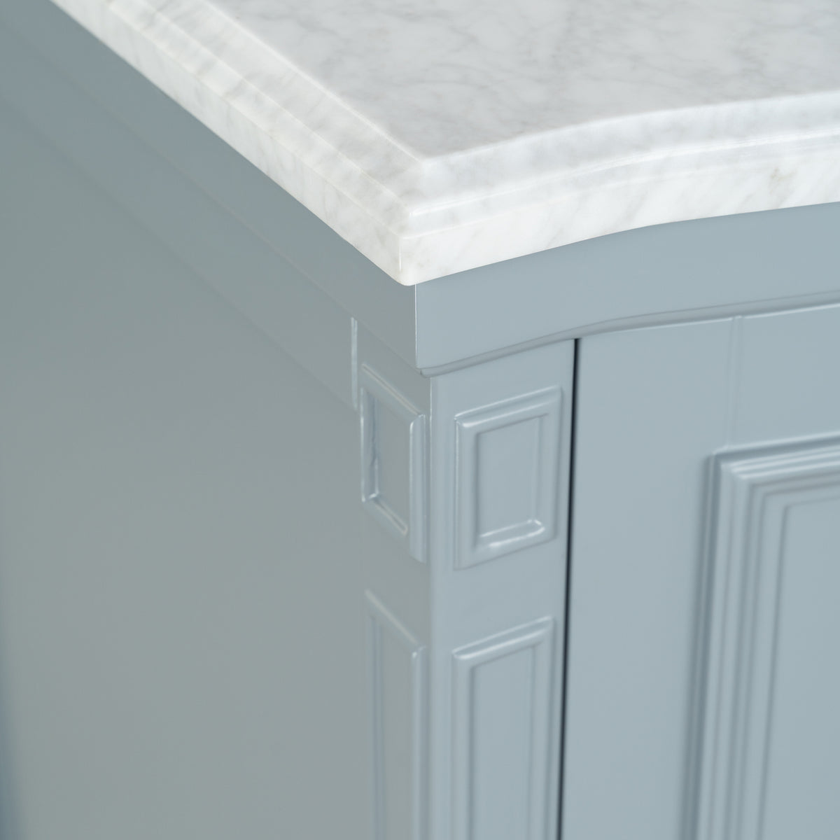 Montana Small Marble Top Single Vanity, Pale Vintage Blue