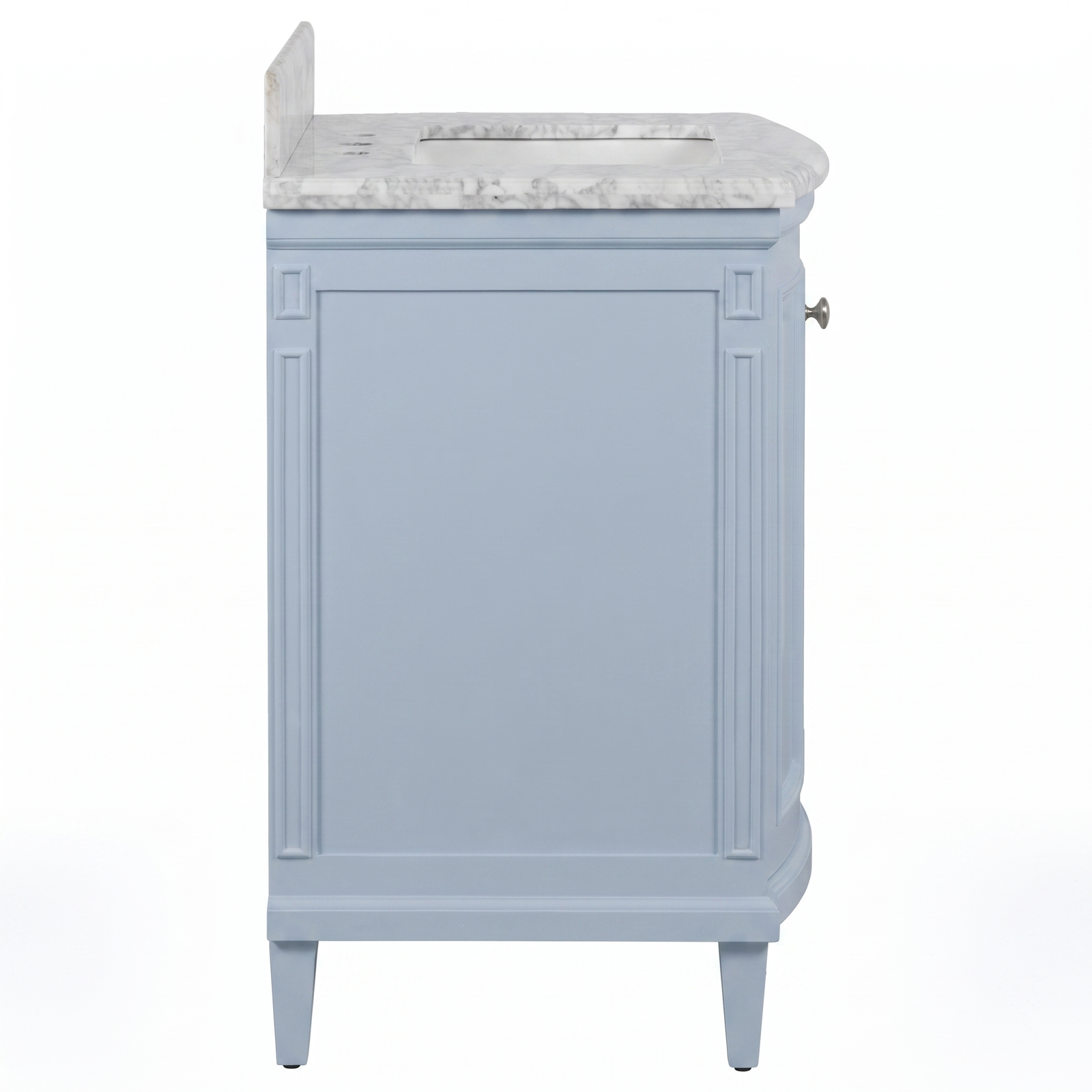 Montana Small Marble Top Single Vanity, Pale Vintage Blue