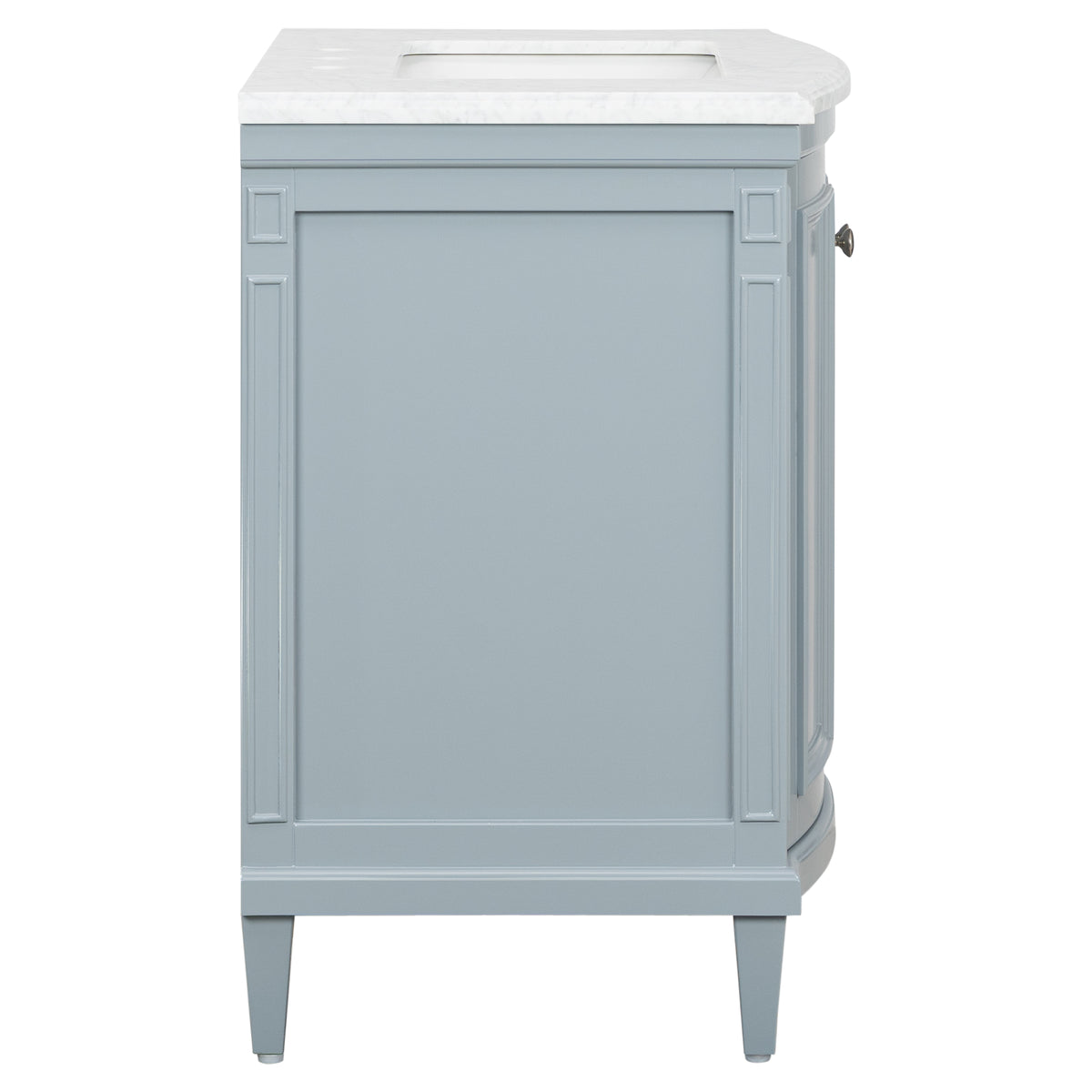 Montana Small Marble Top Single Vanity, Pale Vintage Blue