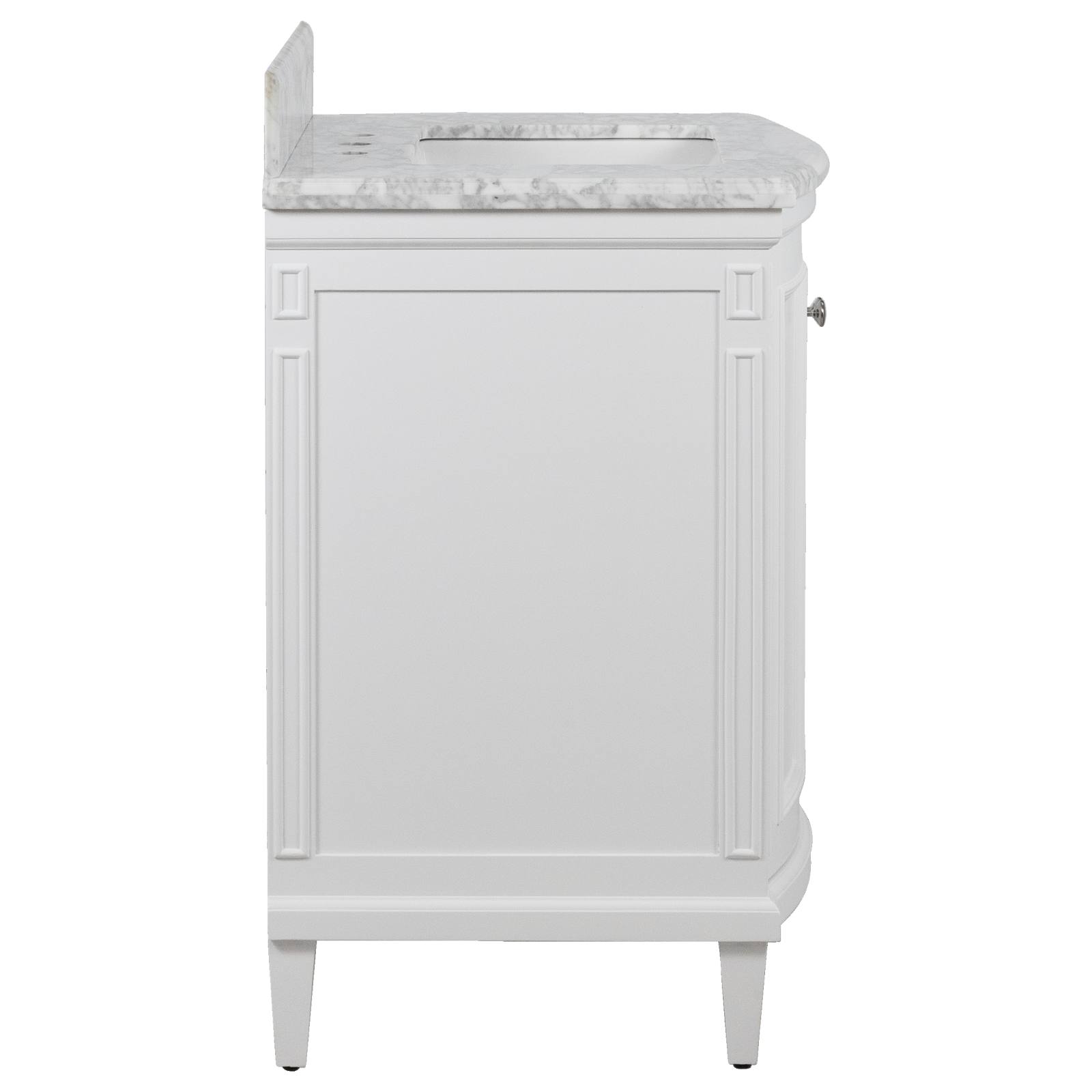 Montana Small Single Vanity (w/ White Marble Top)