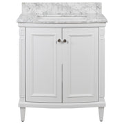 Montana Small Single Vanity (w/ White Marble Top)