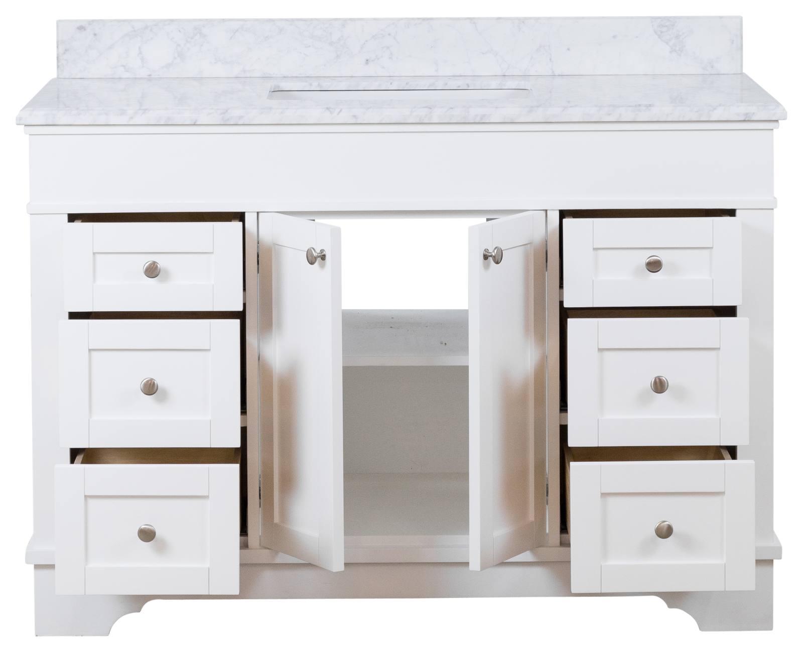Fremont Marble Top Single Large Vanity, White