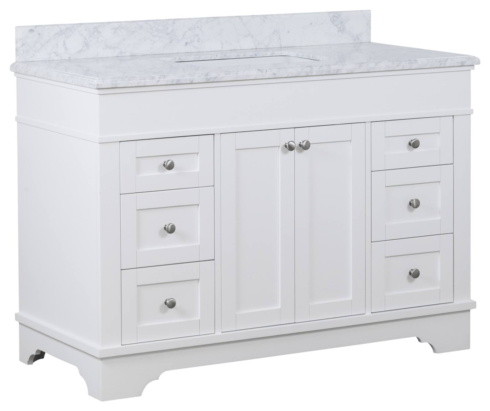 Fremont Marble Top Single Large Vanity, White