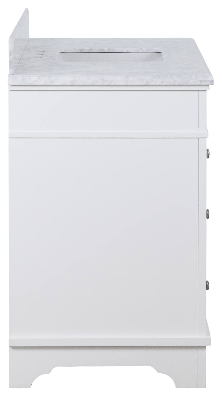 Fremont Marble Top Single Large Vanity, White