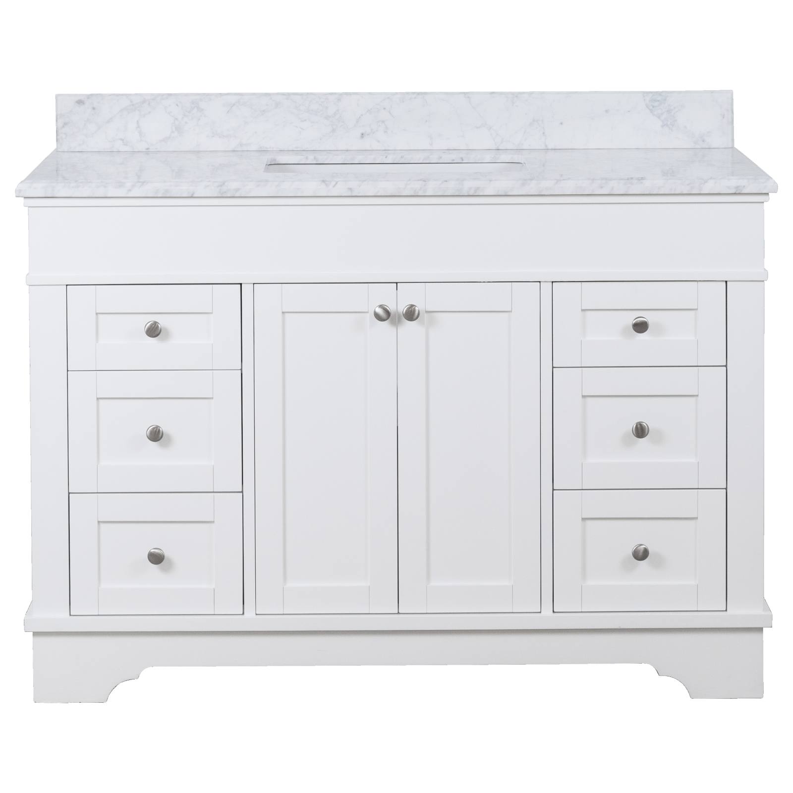 Fremont Marble Top Single Large Vanity, White