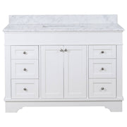 Fremont Marble Top Single Large Vanity, White