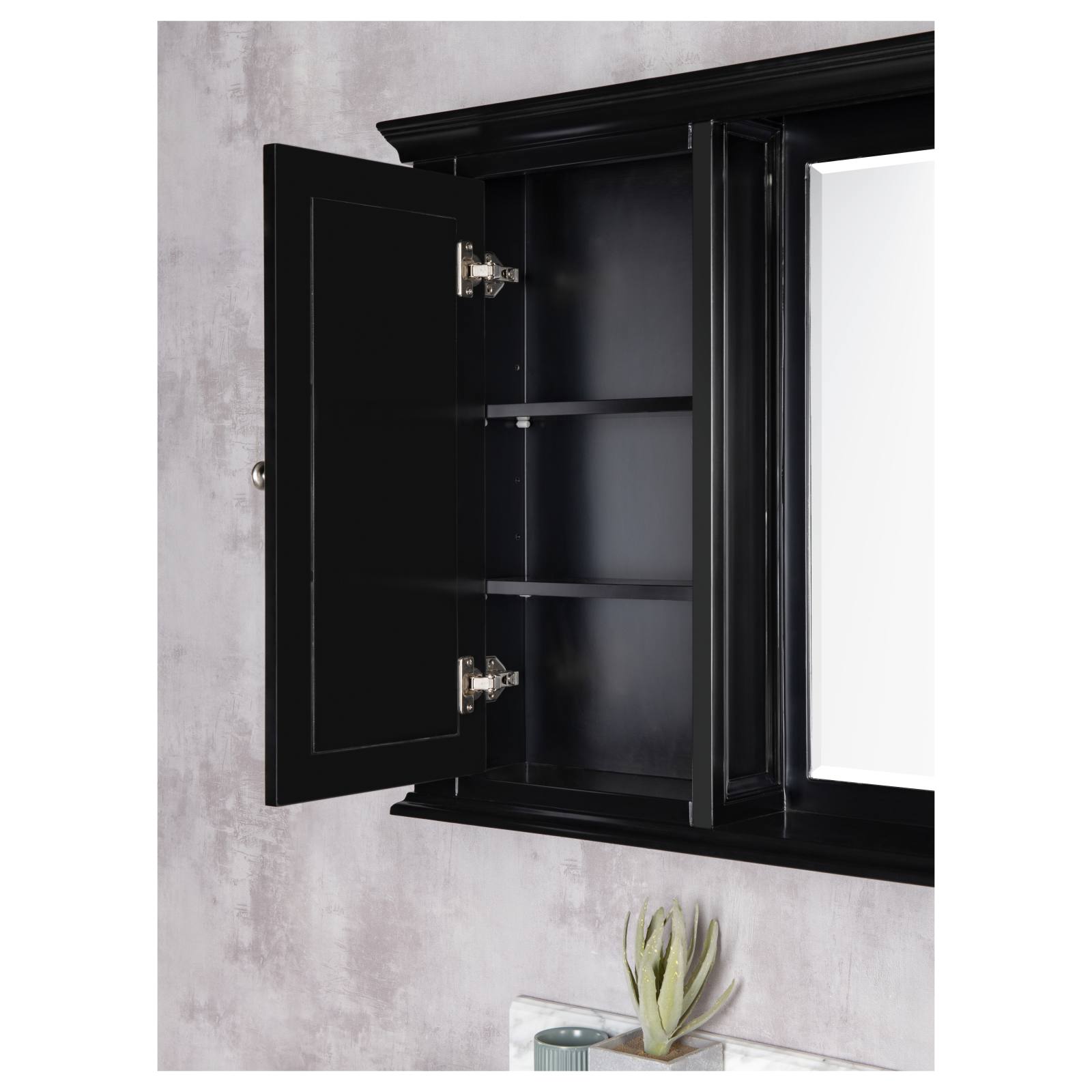 OC Classique 1250mm Black Mirror Cabinet