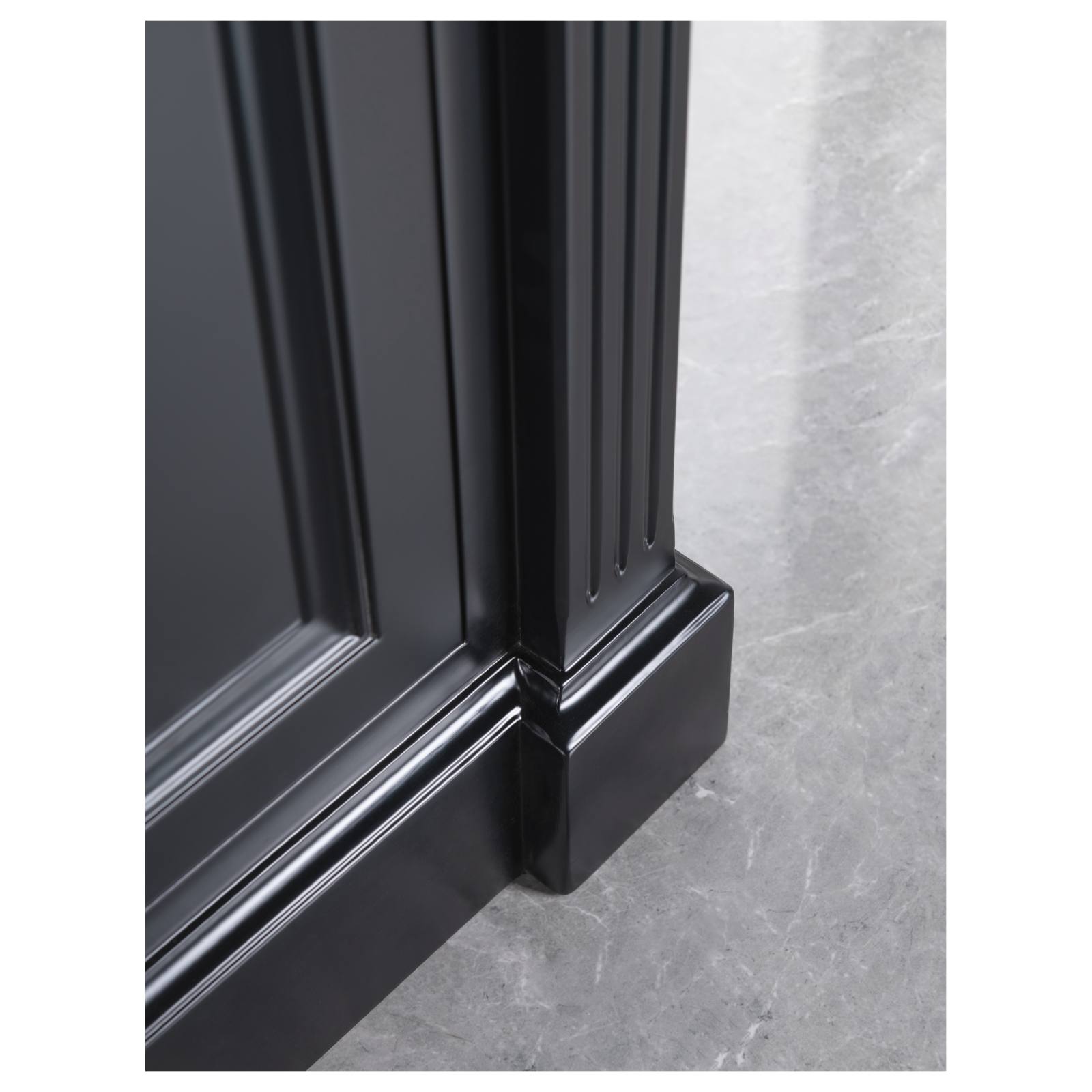 OC Classique 1800mm Marble Top Double Black Freestanding Vanity