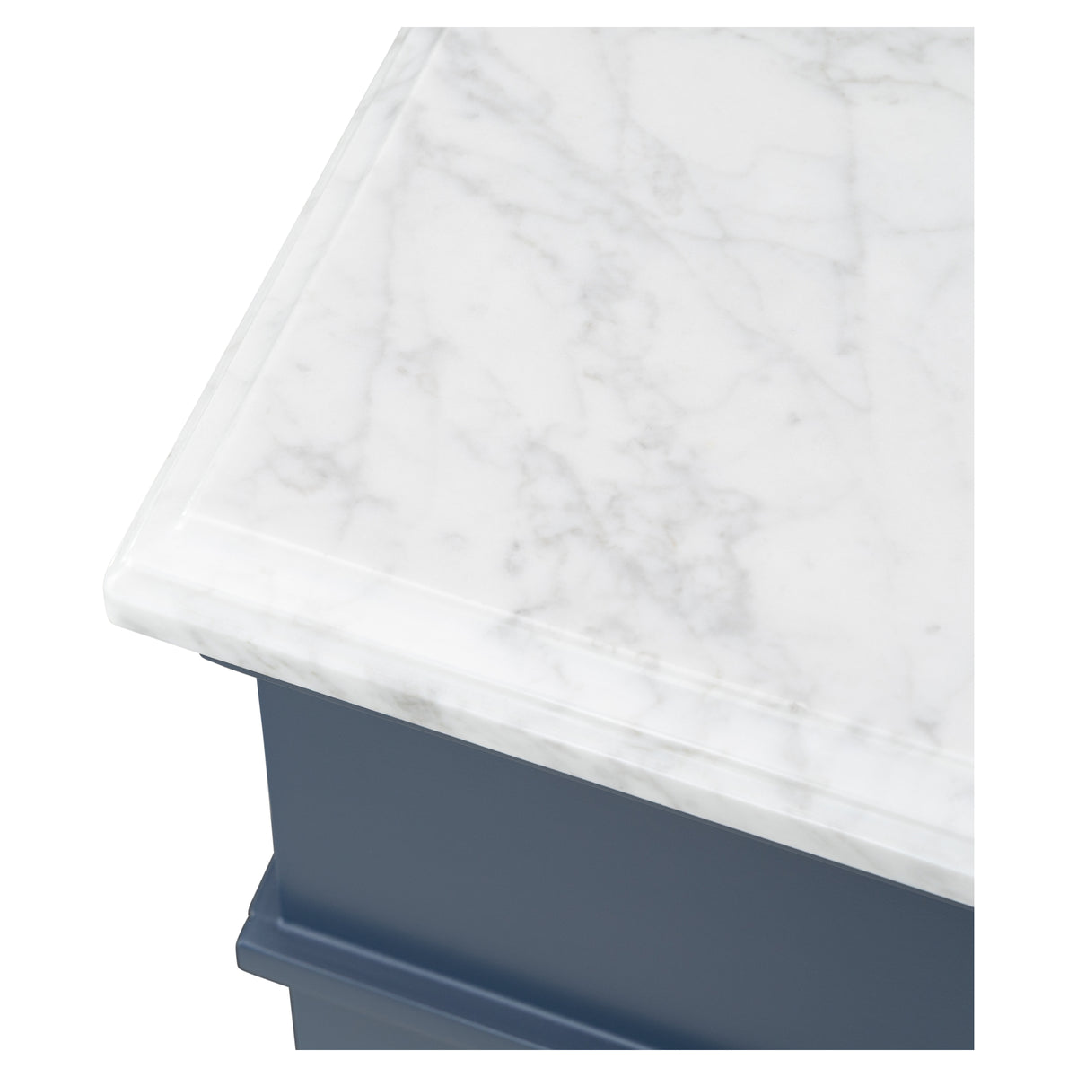 Fremont Small Marble Top Single Vanity, Navy Blue