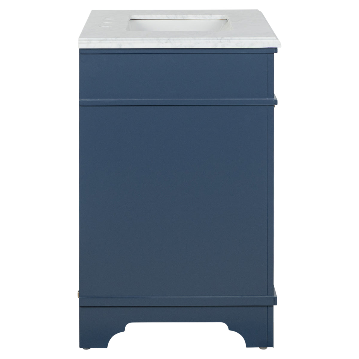 Fremont Small Marble Top Single Vanity, Navy Blue