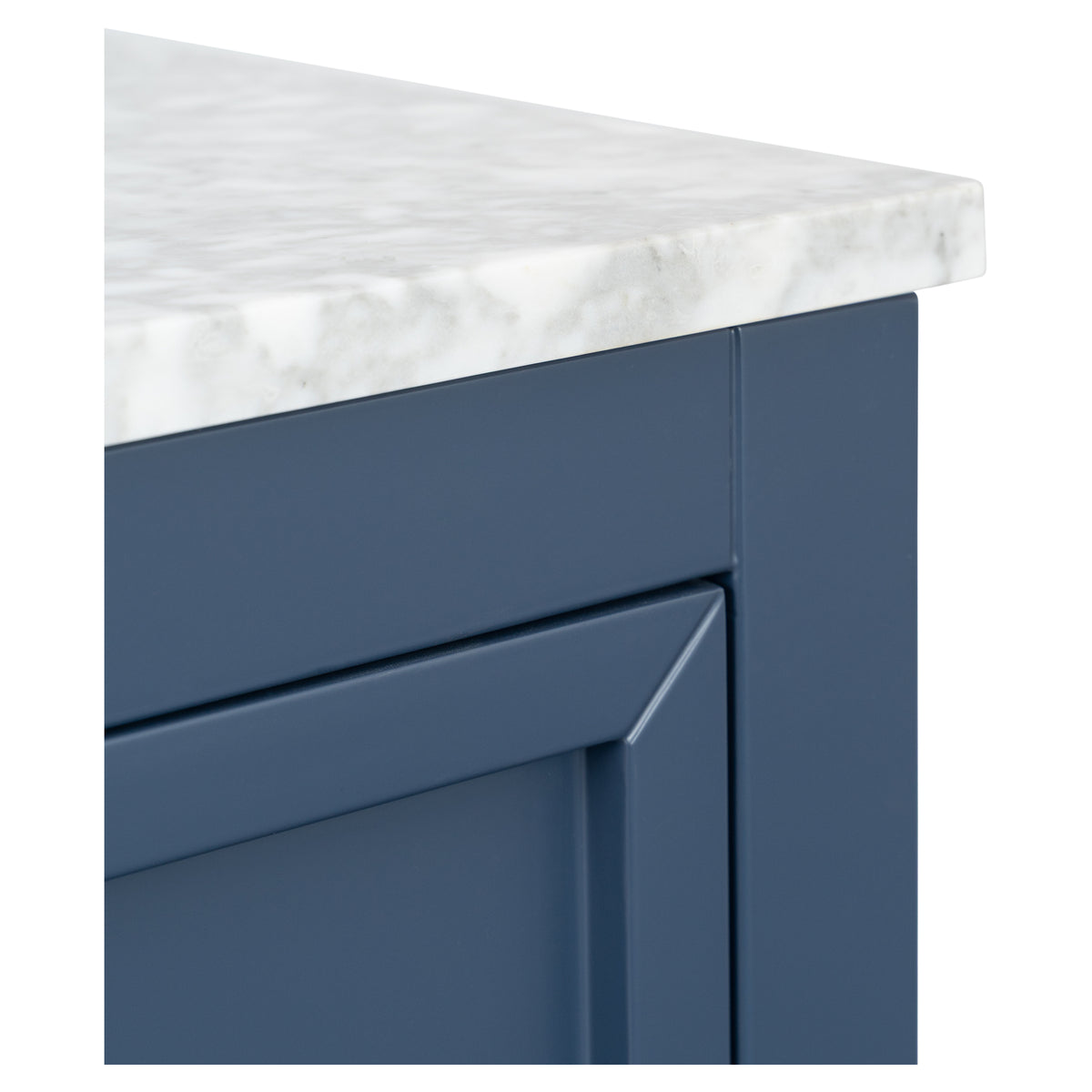 Penfold 90cm Marble Top Single Vanity, Navy Blue