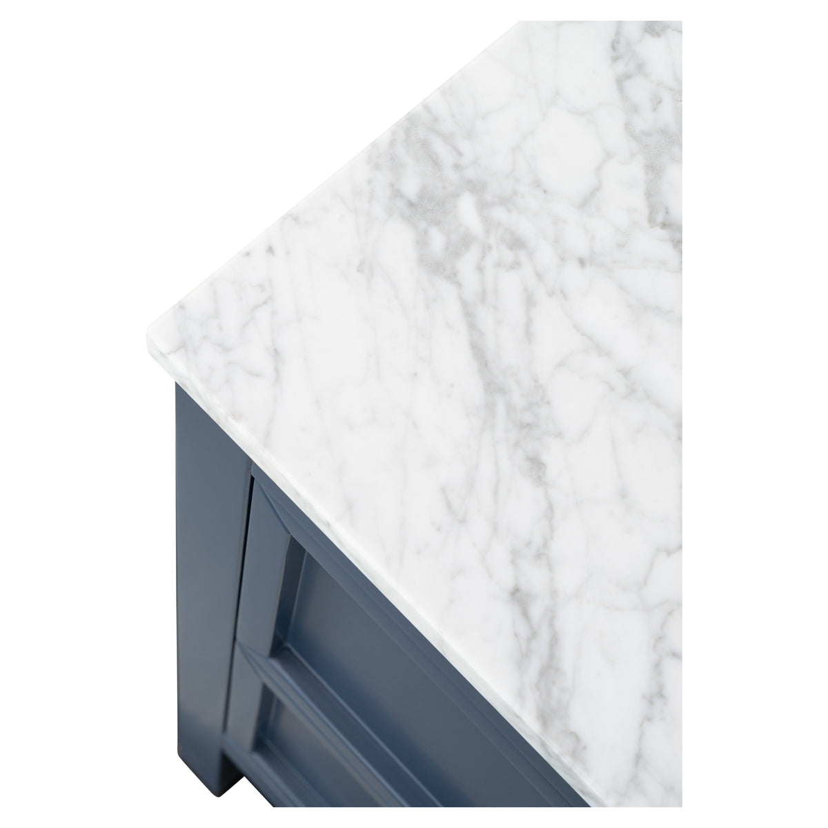 Penfold 90cm Marble Top Single Vanity, Navy Blue
