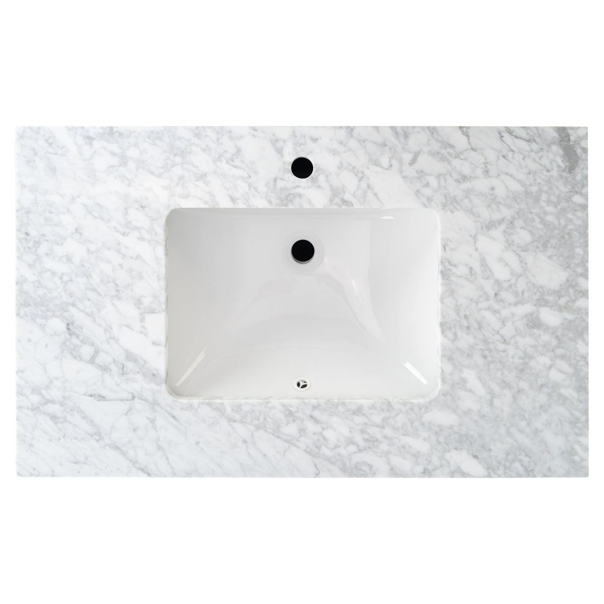 Penfold 90cm Marble Top Single Vanity, Navy Blue
