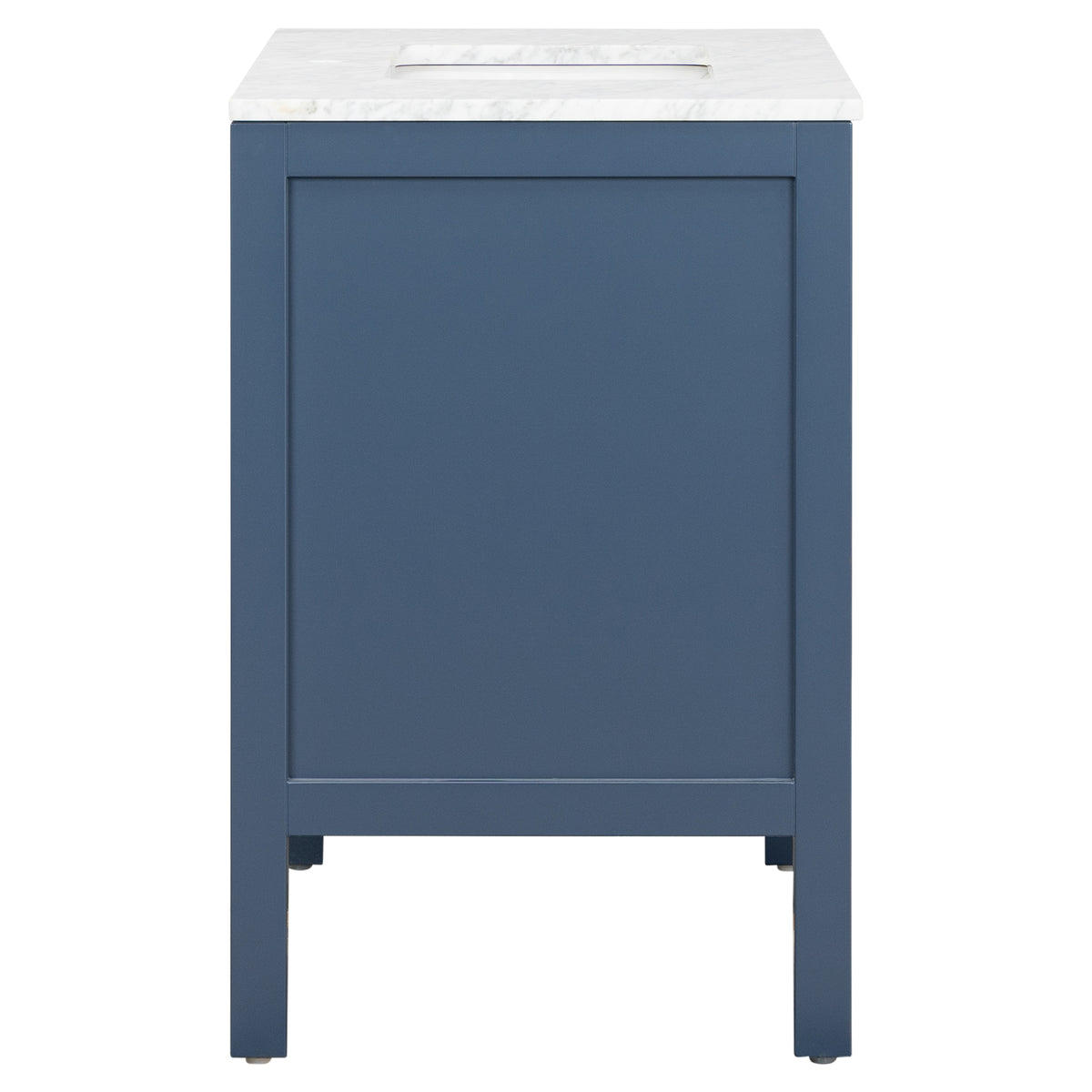 Penfold 90cm Marble Top Single Vanity, Navy Blue