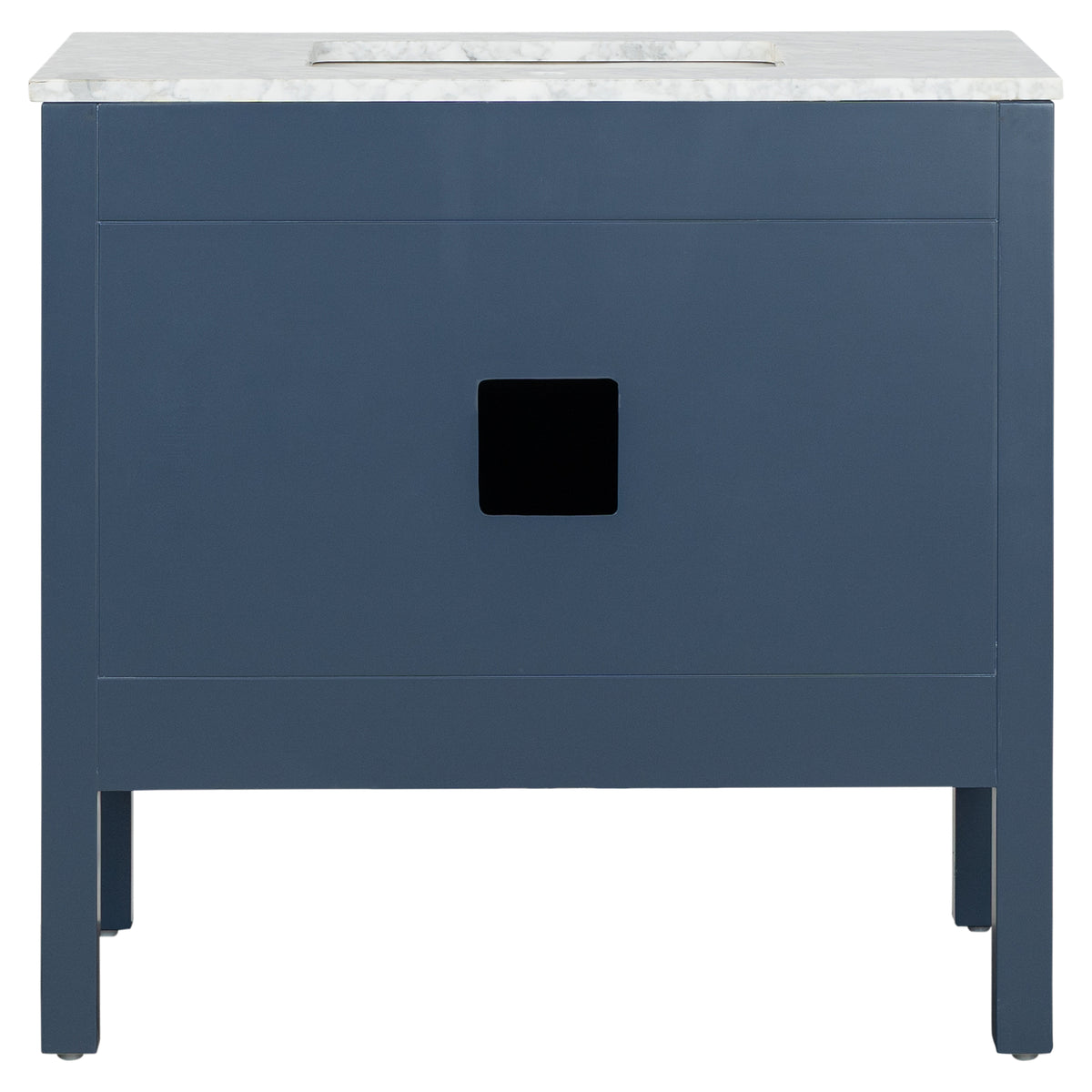 Penfold 90cm Marble Top Single Vanity, Navy Blue