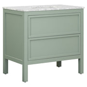 Penfold 90cm Marble Top Single Vanity, Vintage Olive
