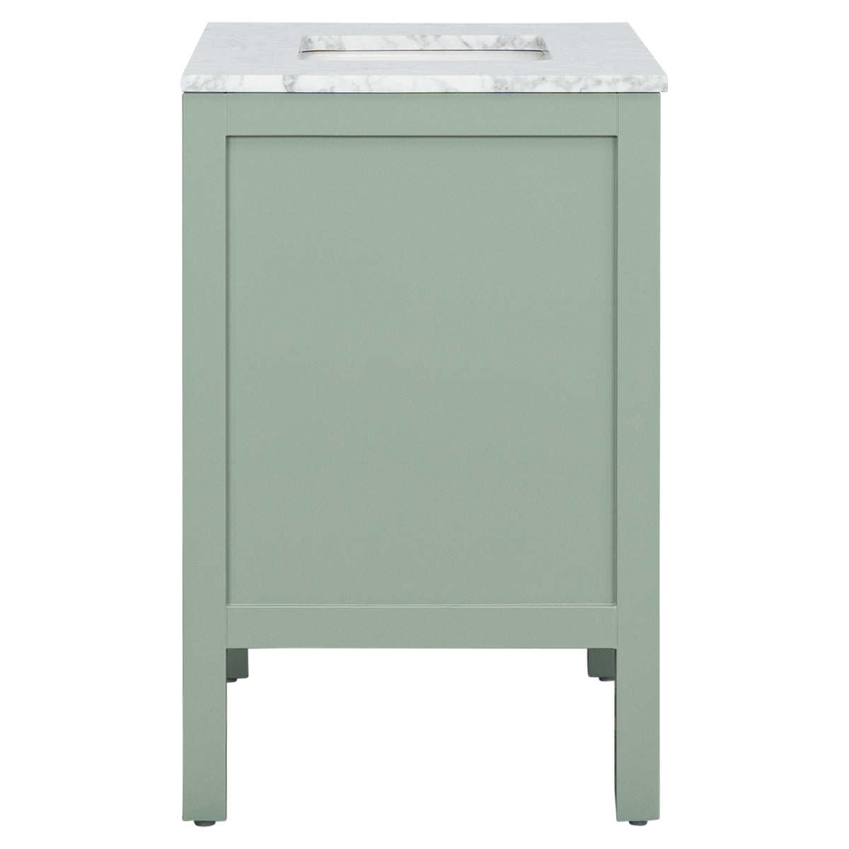 Penfold 90cm Marble Top Single Vanity, Vintage Olive
