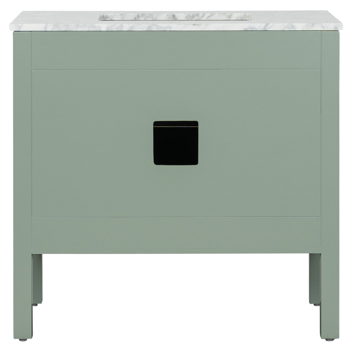 Penfold 90cm Marble Top Single Vanity, Vintage Olive