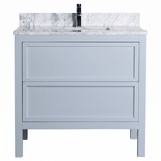Penfold 90cm Marble Top Single Vanity, Pale Vintage Blue