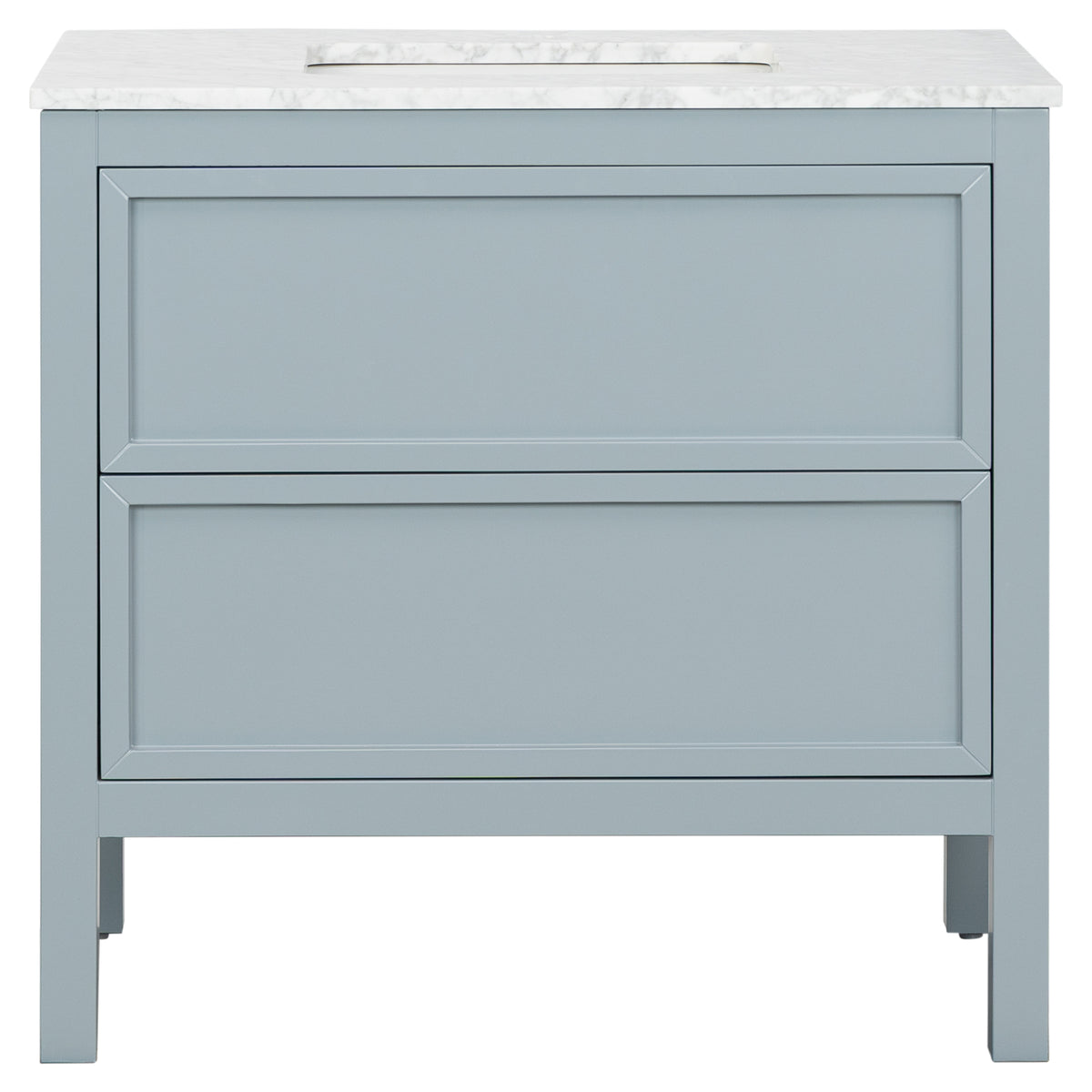 Penfold 90cm Marble Top Single Vanity, Pale Vintage Blue