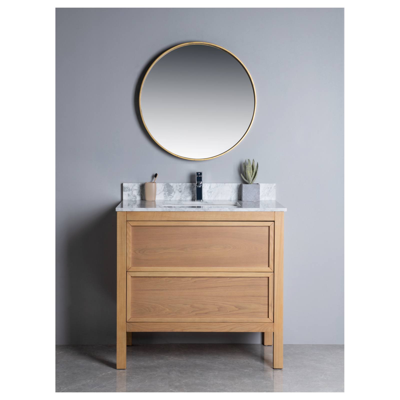 Penfold 90cm Single Vanity, Light Oak