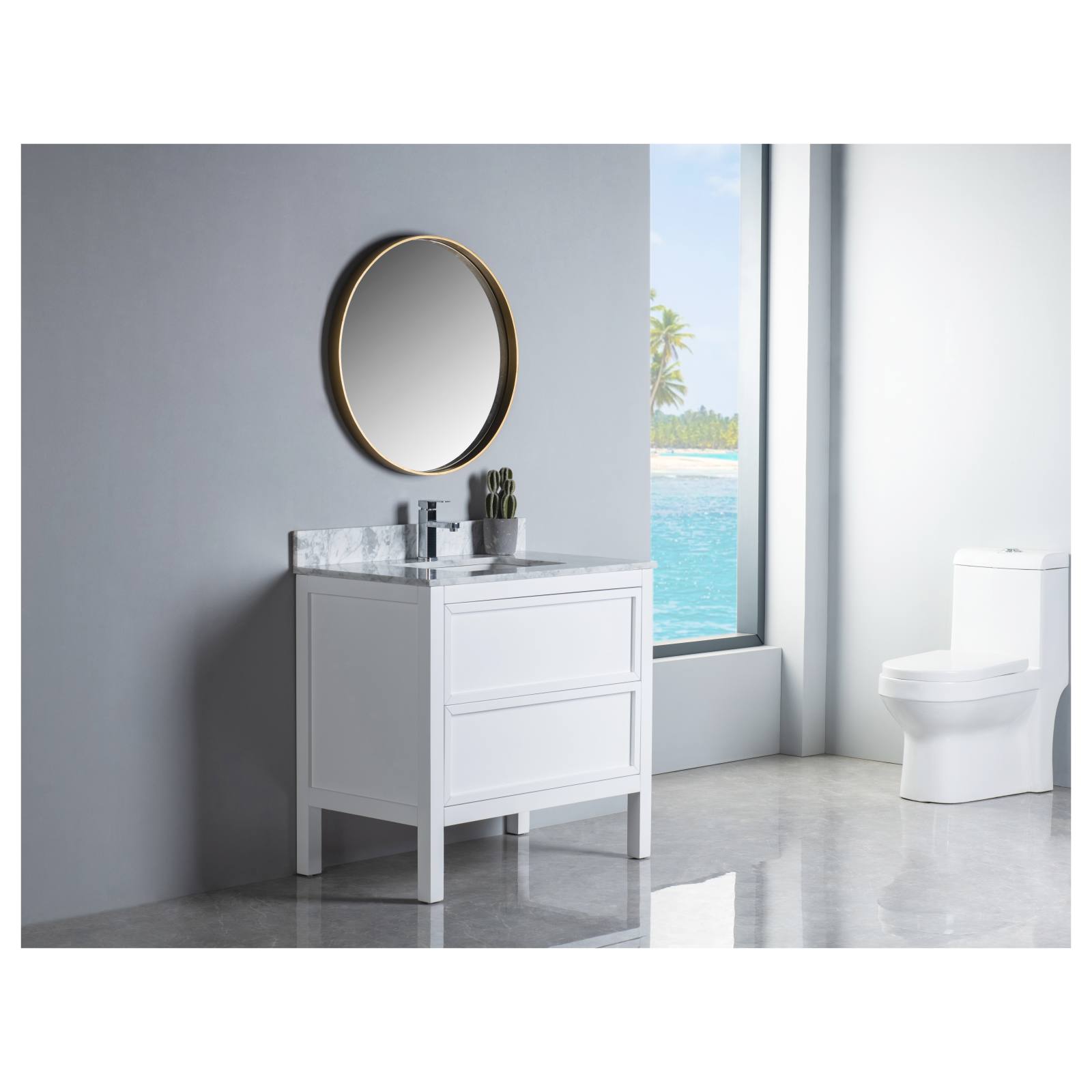 Penfold 90cm Single Vanity, White