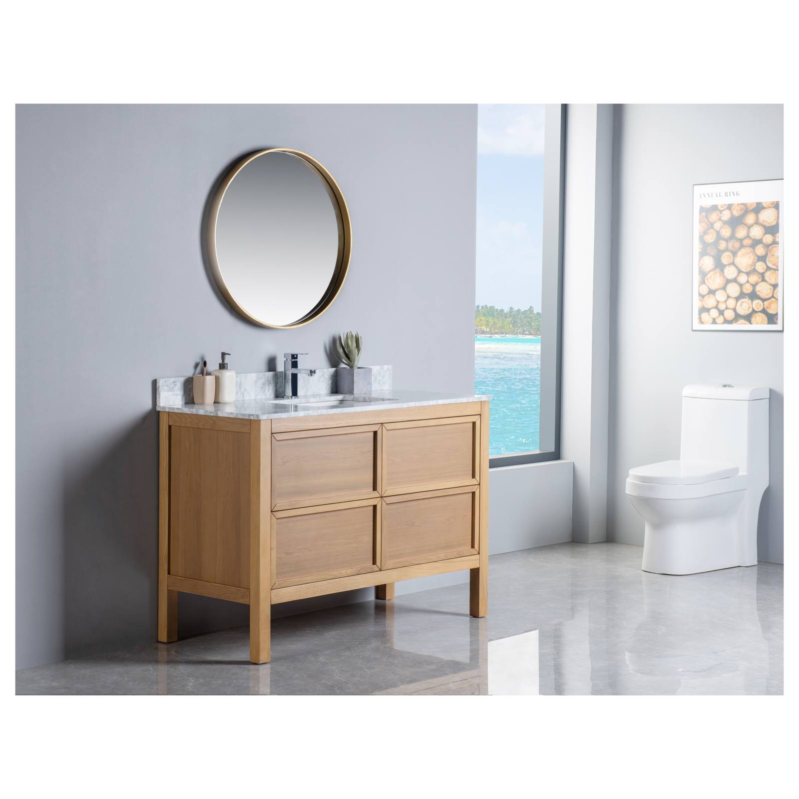 Penfold 120cm Single Vanity, Light Oak