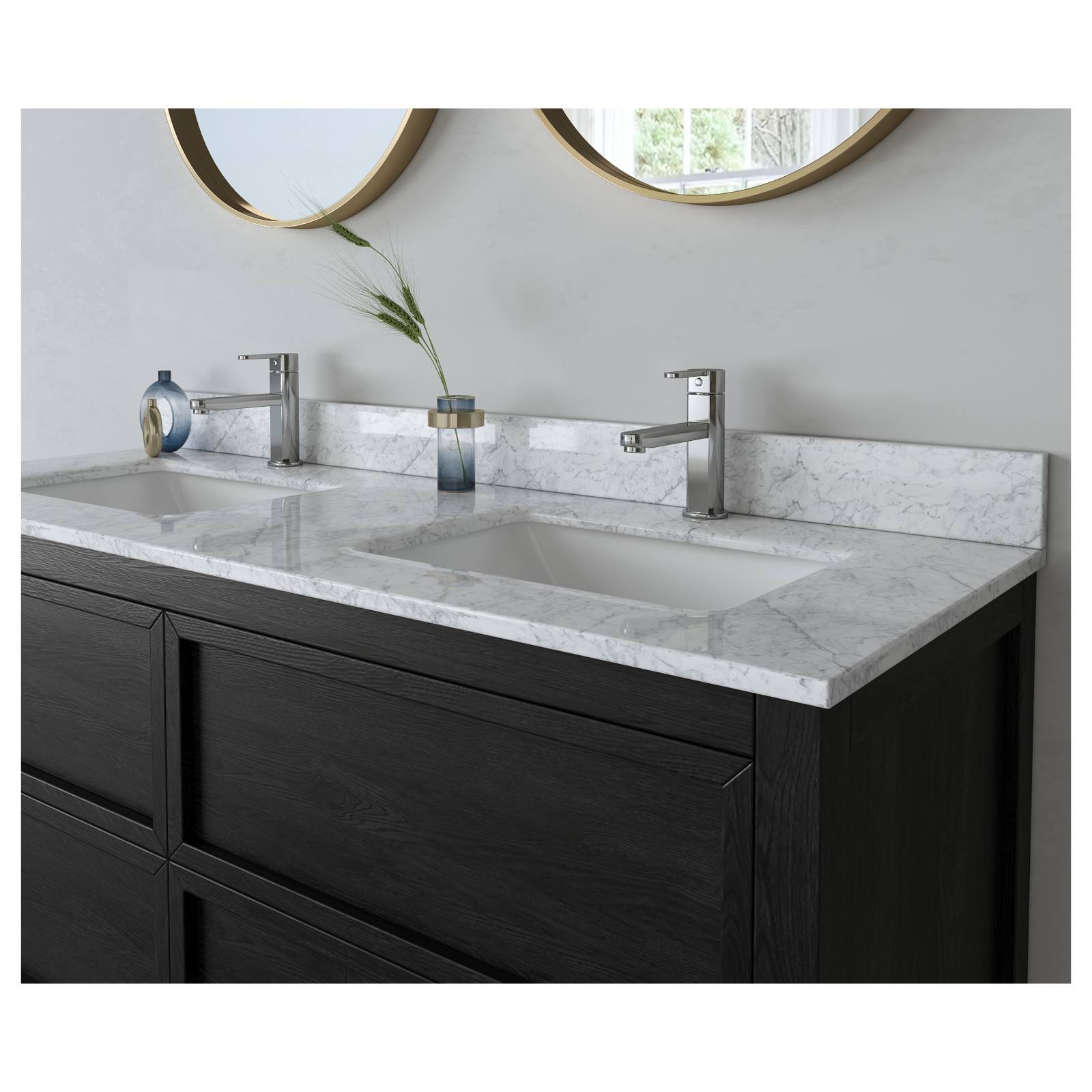 Penfold 150cm Double Vanity, Dark Oak