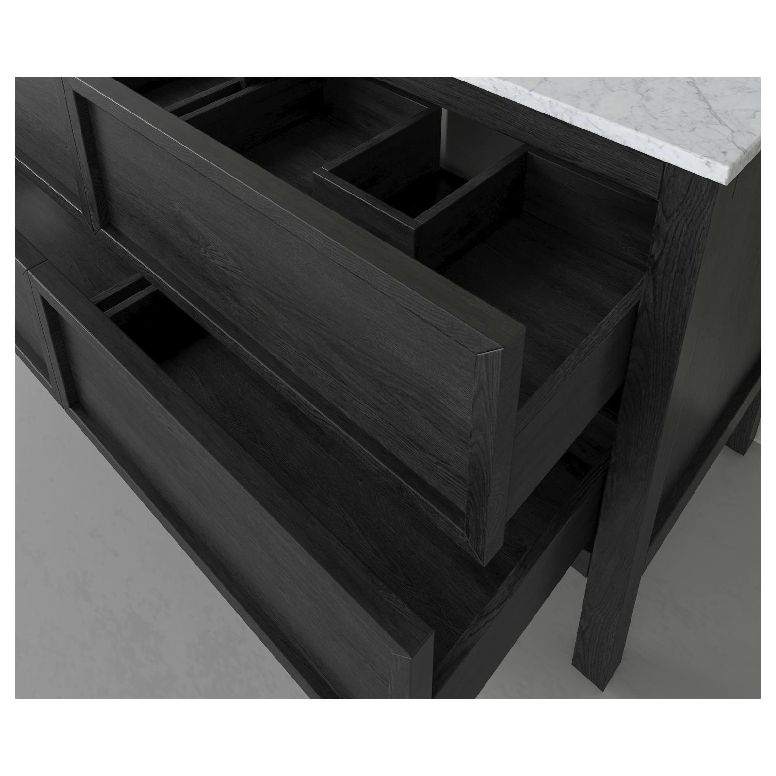 Penfold 150cm Double Vanity, Dark Oak