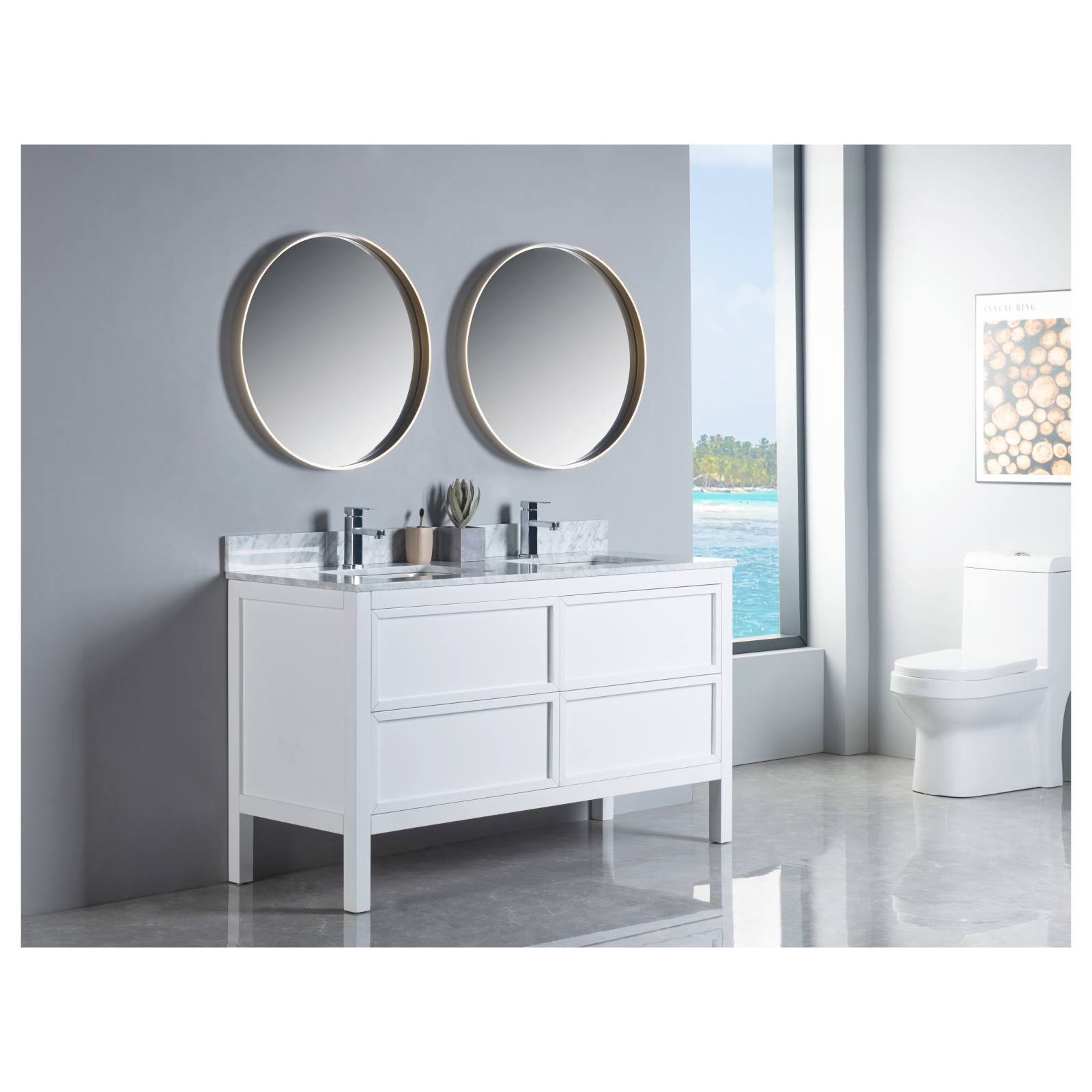 Penfold 150cm Double Vanity, White